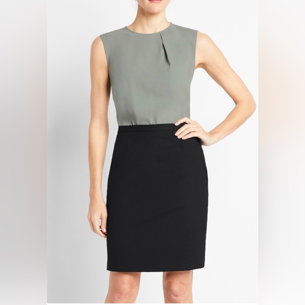 Of Mercer Franklin Skirt Black Wool Blend Pencil Skirt Career Office size 4